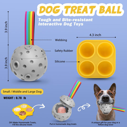 Dog Puzzle Toy – Treat-Dispensing, Chewable, for 10–80 lbs, Easy-Clean & Interactive.