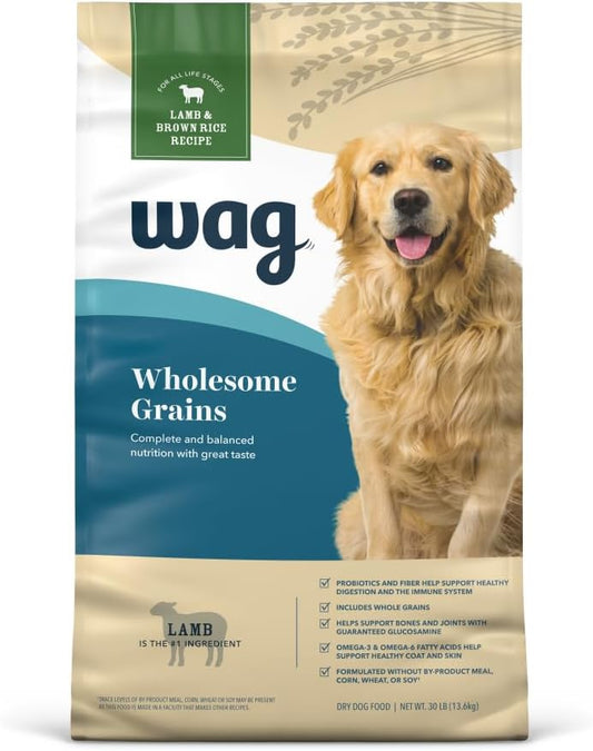 Wag Adult Premium Lamb & Brown Rice Dry Dog Food, 30 lb