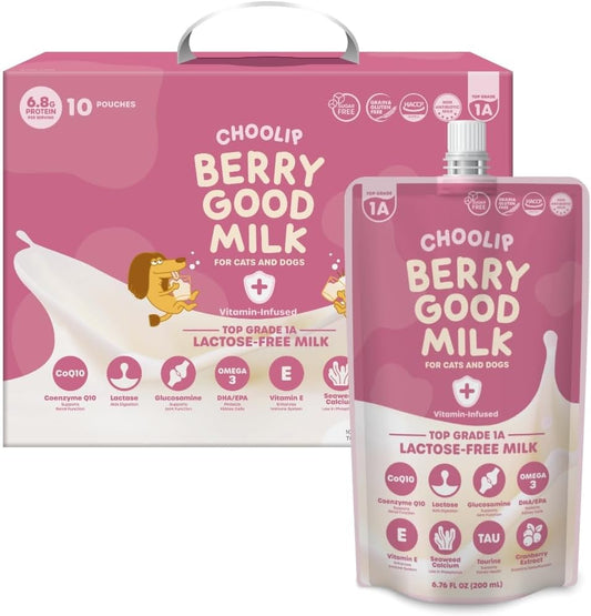 Berry Good Milk – Lactose-Free, Supports Pet Health.