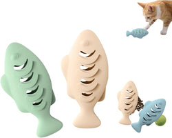 2pcs Cat Toys – Silicone Chew & Treat Feeder with Catnip.