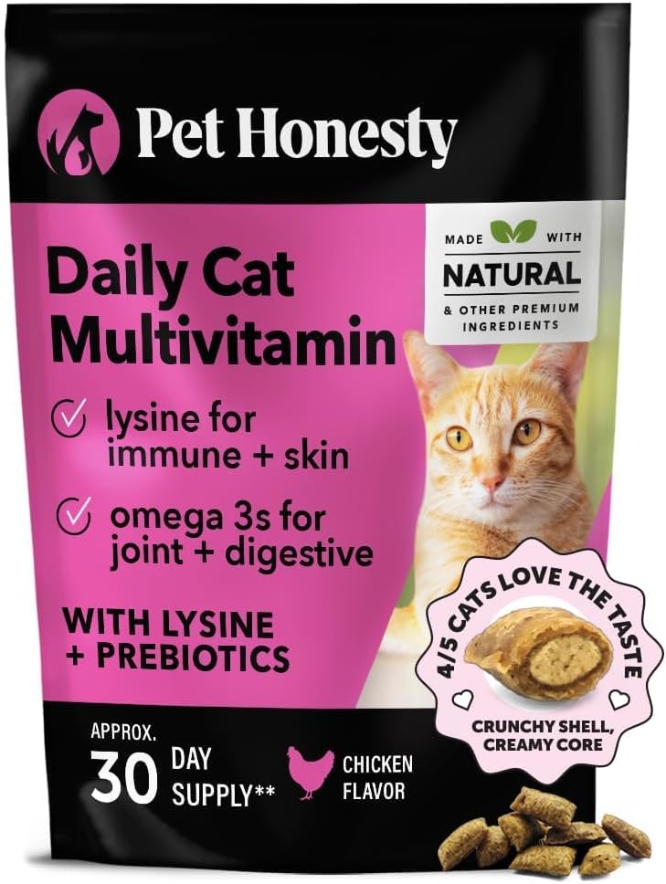 Cat Multivitamin Chews – Health, Immune, Joint, Skin & Digestion Support (30-Day).