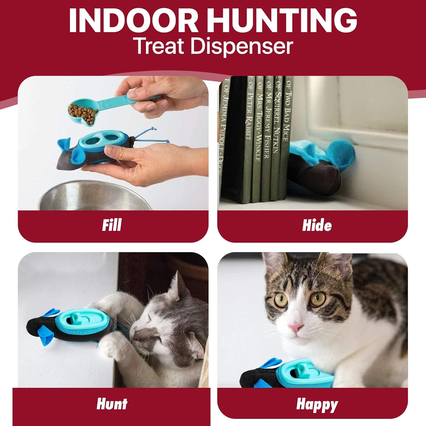 SPOT Cat Treat Toy – Feeder Mouse for Play & Health.