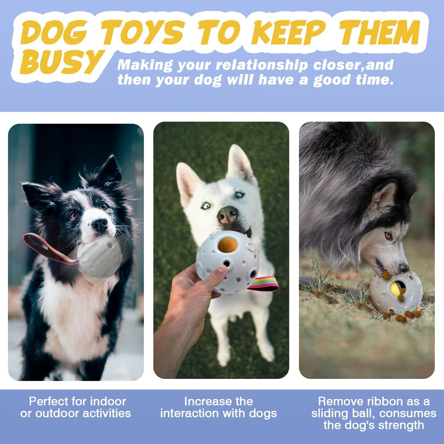Dog Puzzle Toy – Treat-Dispensing, Chewable, for 10–80 lbs, Easy-Clean & Interactive.