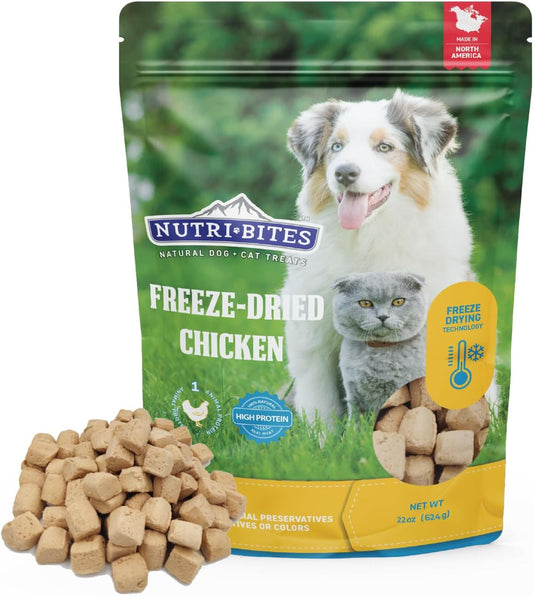 Nutri Bites Chicken Treats – Freeze-Dried, Single Protein, High-Protein, 22 oz.