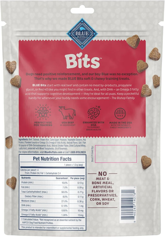Blue Buffalo Bits – Soft Beef Training Treats, Natural, 19 oz.