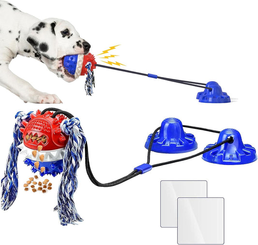 Dog Tug Toy – Suction, Treat, Teeth Clean, Chewer.
