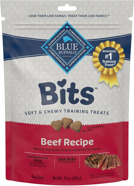 Blue Buffalo Bits – Soft Beef Training Treats, Natural, 19 oz.