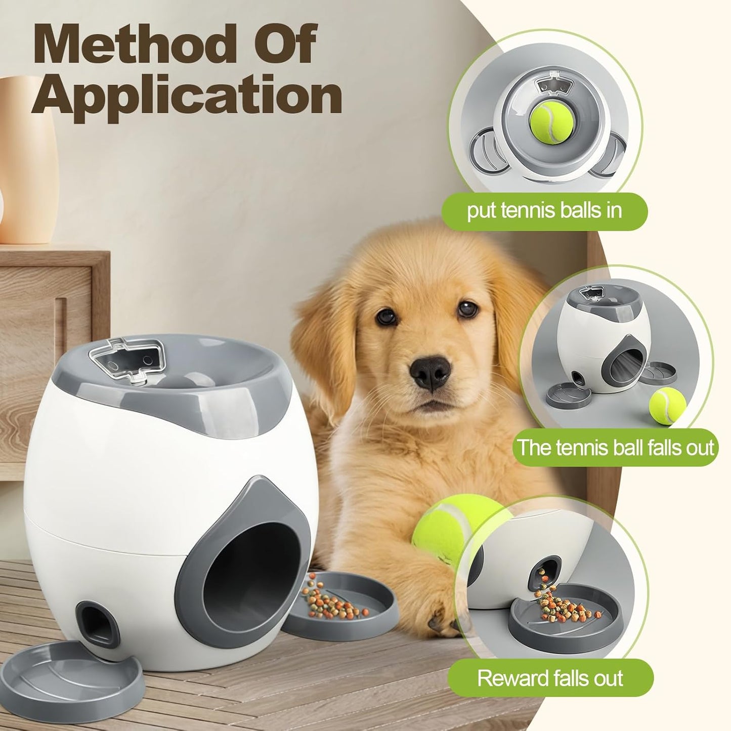 Interactive Dog Puzzle Toy – Smart, Food-Dispensing,