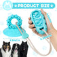 Dog Suction Chew Toy – Treat Dispenser & Teeth Cleaner (Blue).