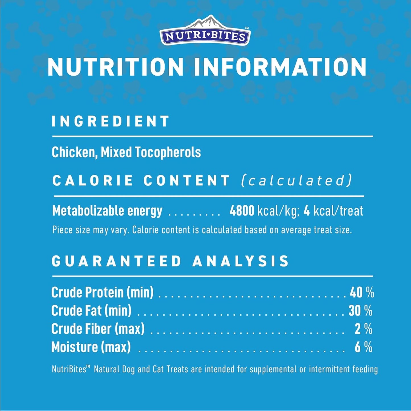 Nutri Bites Chicken Treats – Freeze-Dried, Single Protein, High-Protein, 22 oz.