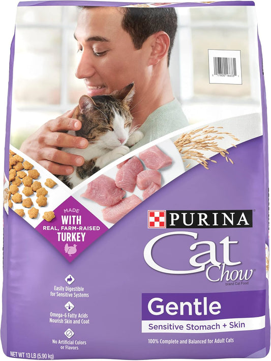 Purina Cat Chow Gentle – Sensitive Stomach & Skin, 13 lb.