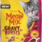 Meow Mix Gravy Bursts Dry Cat Food, Chicken, 3 LB Bag