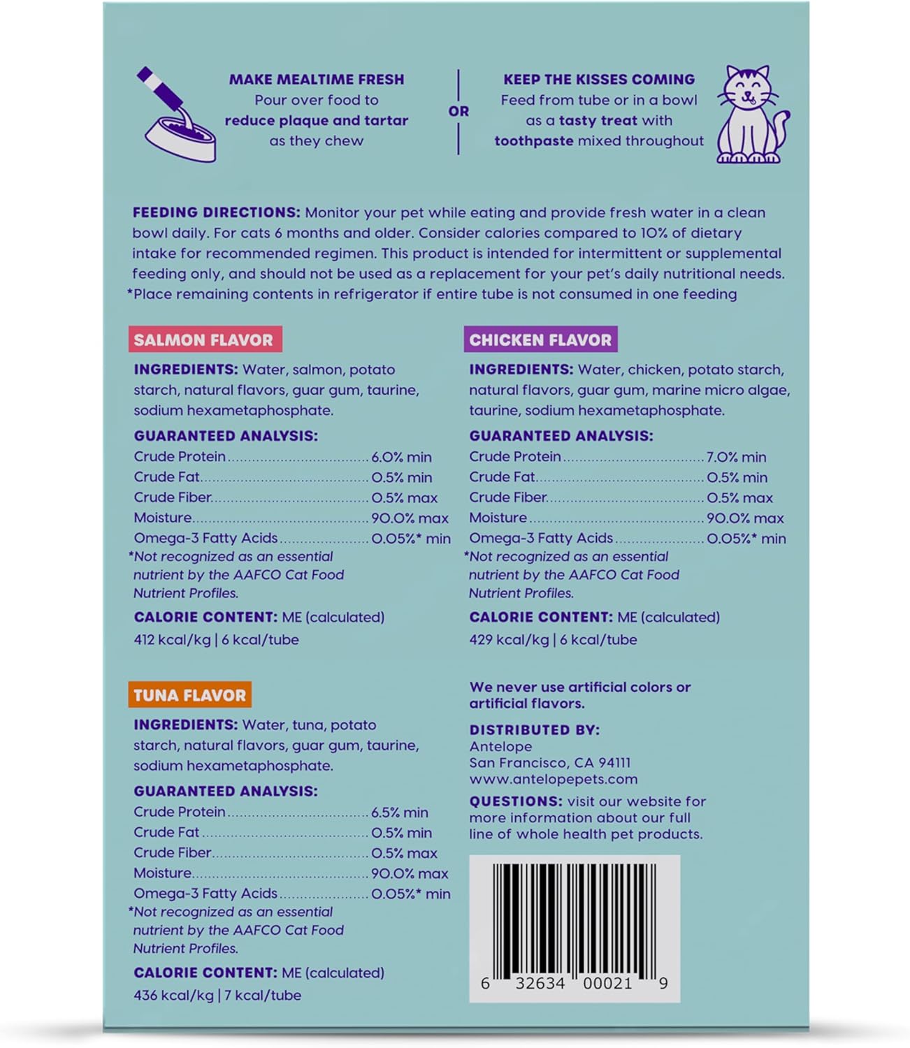 Ark Naturals Kiss Me-Ow – Lickable Cat Treats Variety Pack, 21 Tubes.