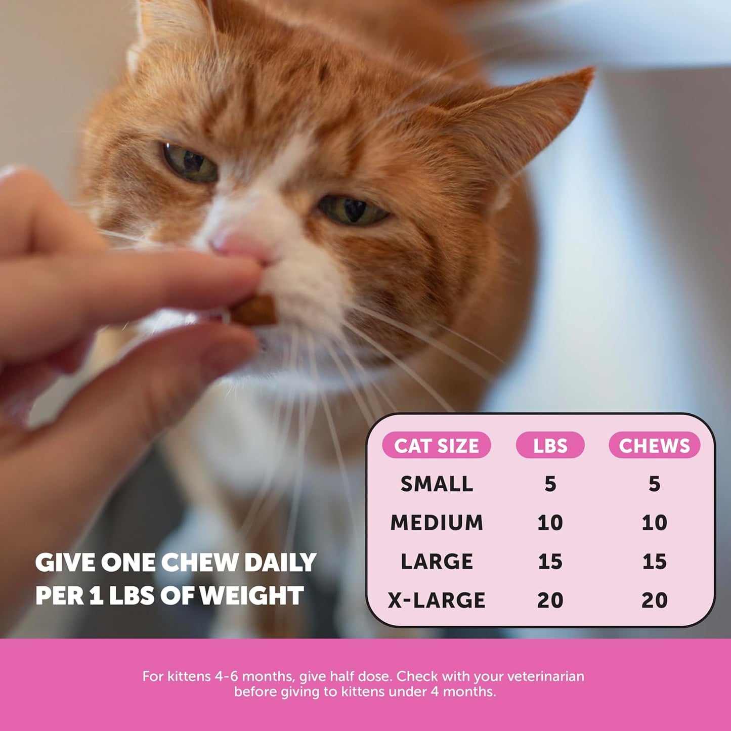 Cat Multivitamin Chews – Health, Immune, Joint, Skin & Digestion Support (30-Day).