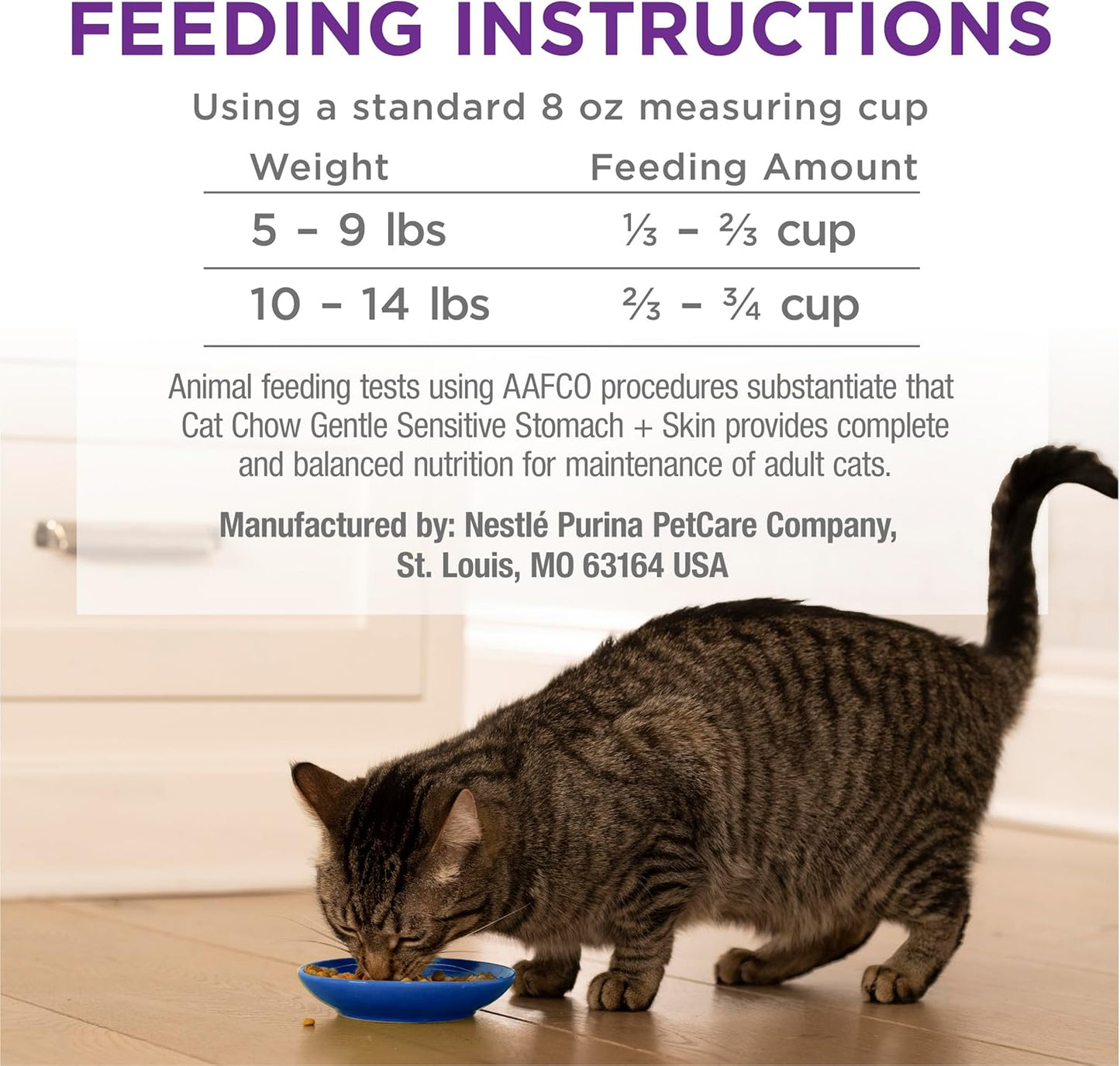 Purina Cat Chow Gentle – Sensitive Stomach & Skin, 13 lb.