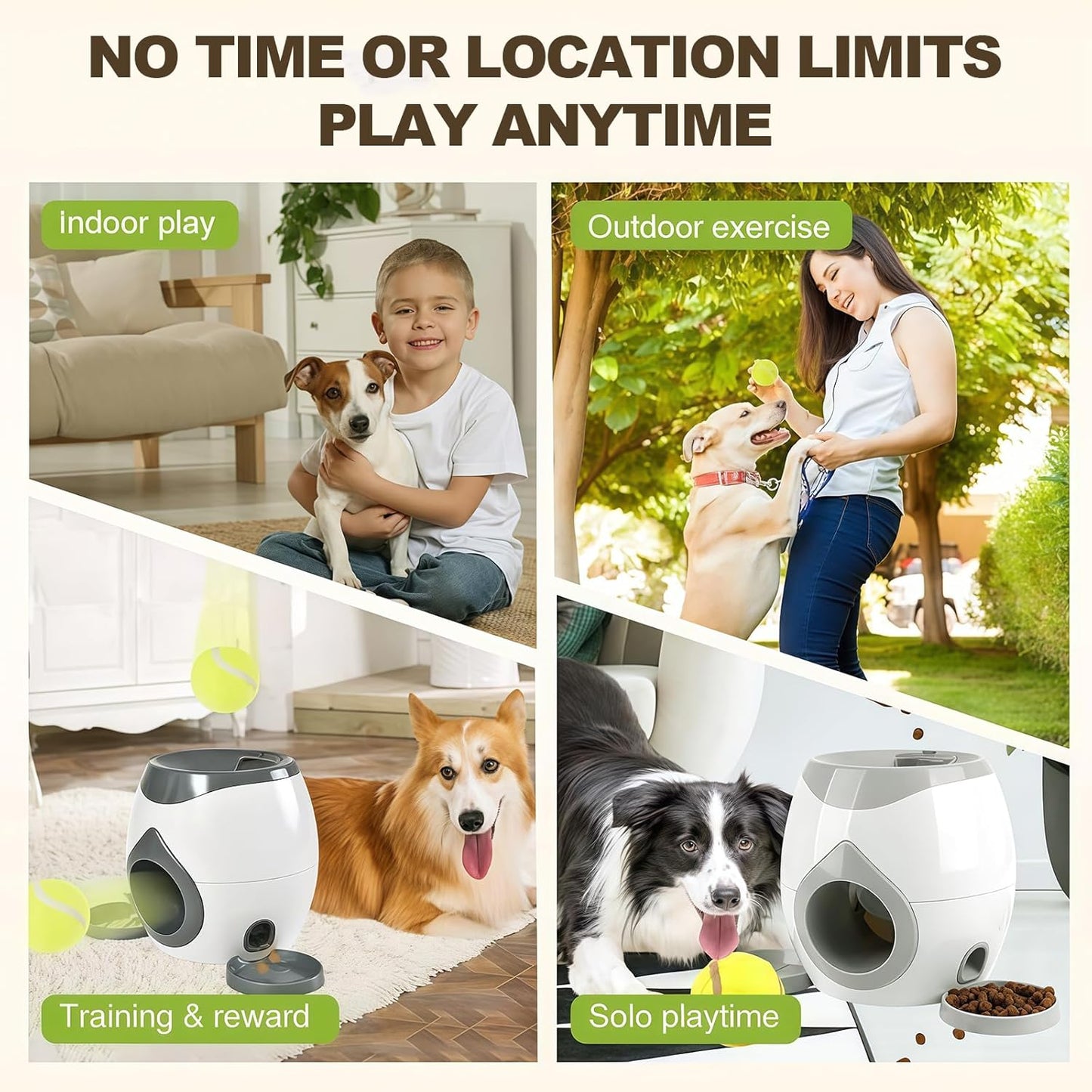 Interactive Dog Puzzle Toy – Smart, Food-Dispensing,